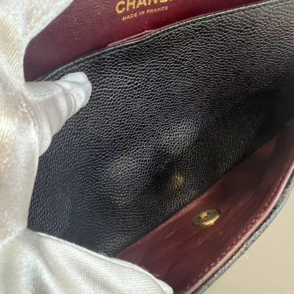 CHANEL Caviar Black & Gold Classic Flap [Pre-Owned]