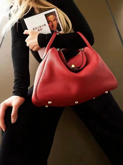 エルメス リンディ 26 レッド ゴールド金具 【中古】