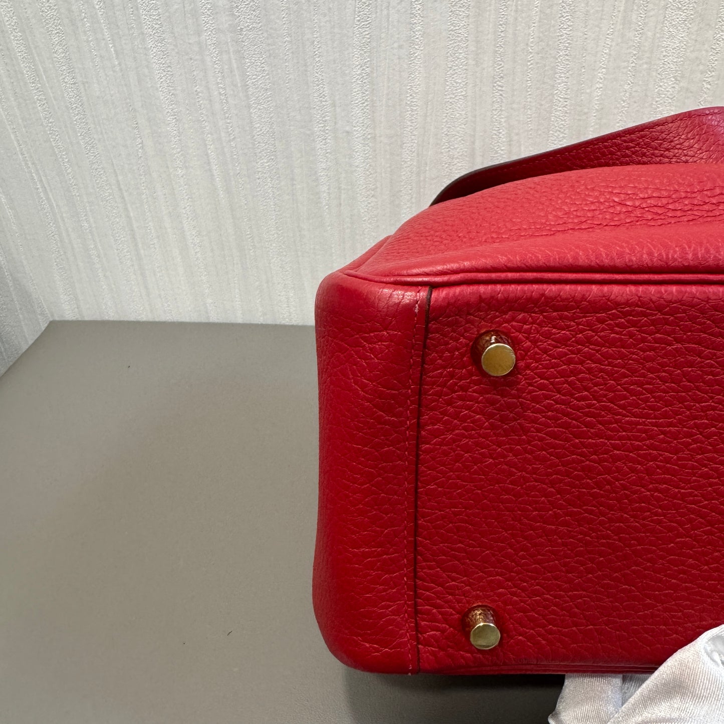 エルメス リンディ 26 レッド ゴールド金具 【中古】