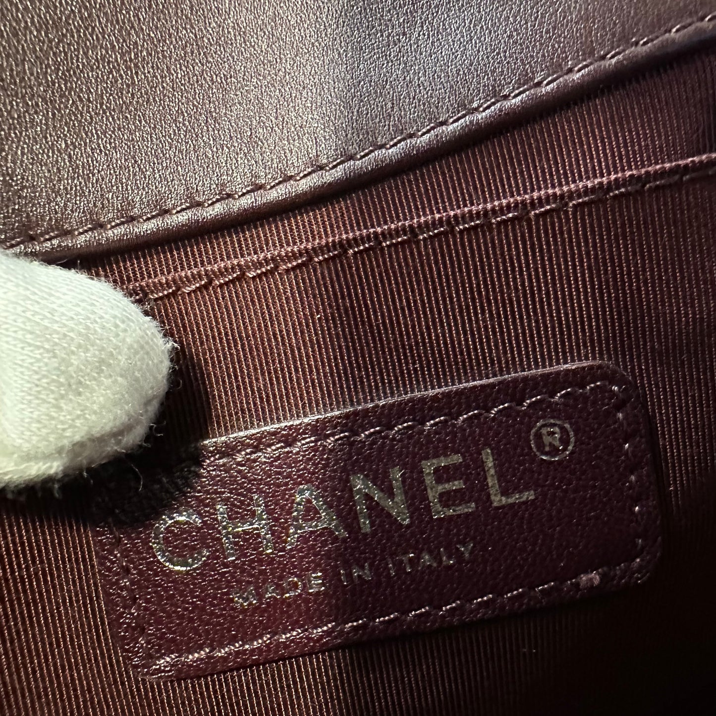 CHANEL Handcrafted Silver Thread Tweed LeBoy Bag [Pre-Owned]