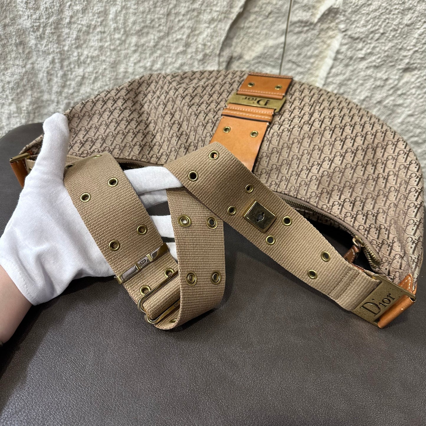 DIOR Punk Series Half-Moon Bag  [Pre-Owned]