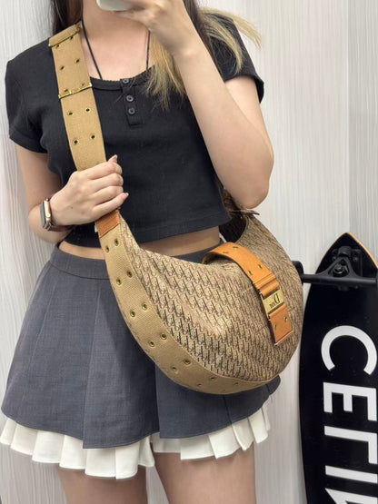 DIOR Punk Series Half-Moon Bag  [Pre-Owned]