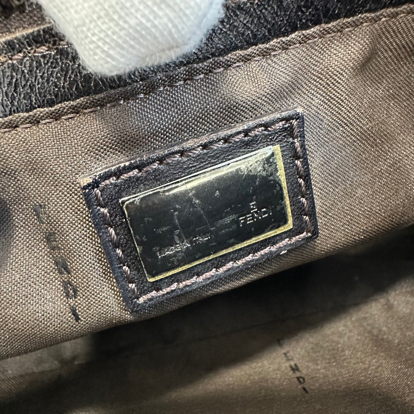 Fendi Monogram Mini Baguette 单肩包 [二手]