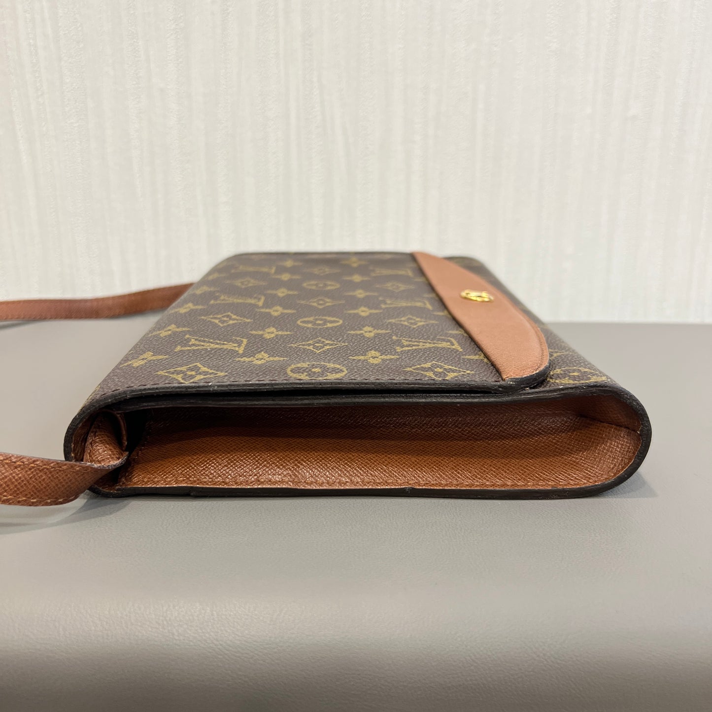 Louis Vuitton Vintage Red Leather Envelope Bag [Pre-Owned]