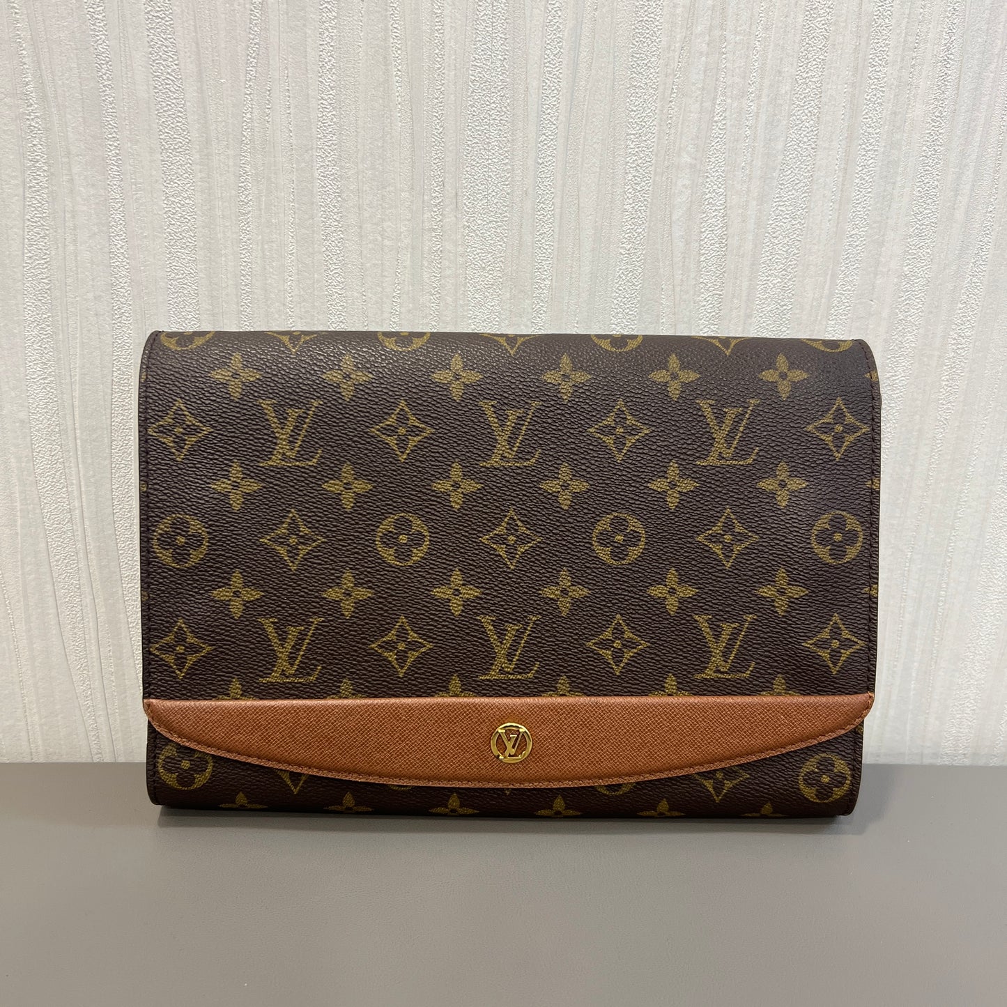 Louis Vuitton Vintage Red Leather Envelope Bag [Pre-Owned]