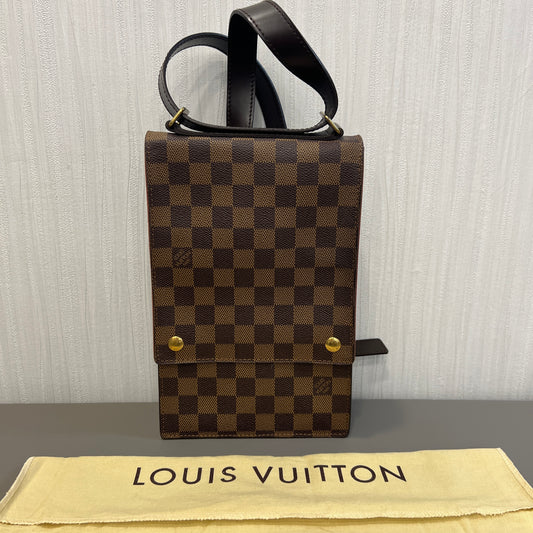 Louis Vuitton Damier Canvas Vertical Messenger Bag [Pre-Owned]