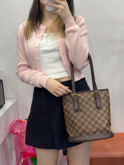 LV ダミエ バケットバッグ【中古】