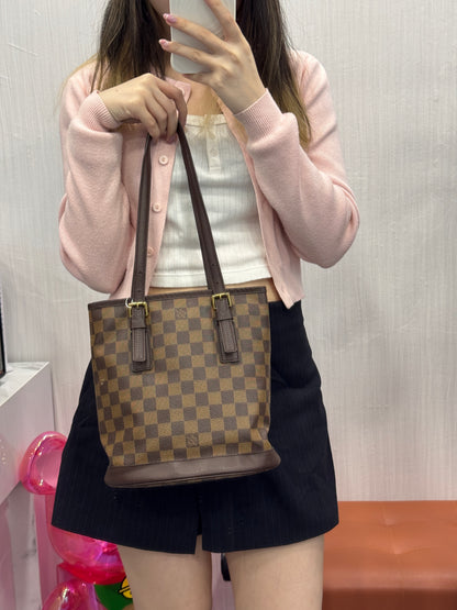 LV ダミエ バケットバッグ【中古】