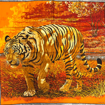 爱马仕 90 “Tiger Du Bengale”丝巾 [二手]