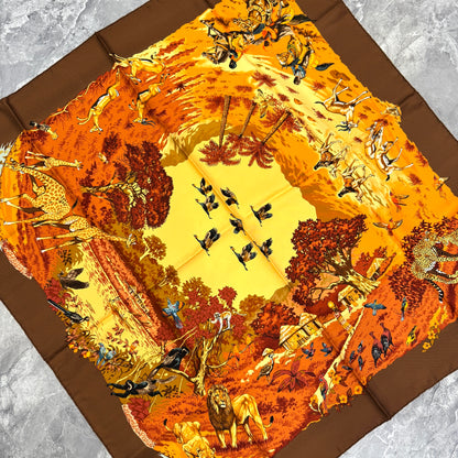 HERMÈS 90 Scarf "Africa" [Pre-Owned]