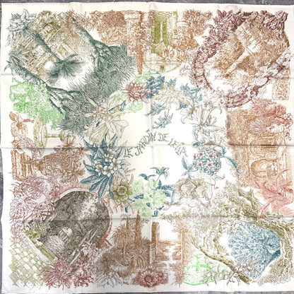 HERMÈS 90 Scarf "Leila'S Garden" [Pre-Owned]