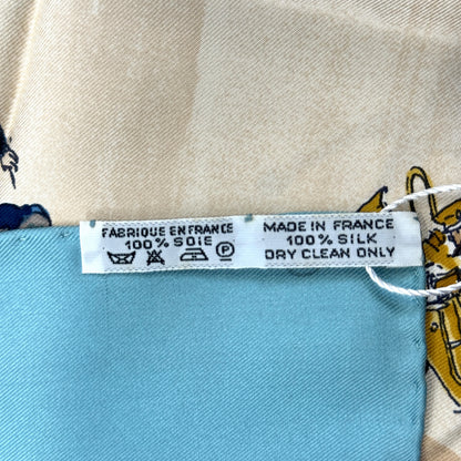 HERMES 90 "Cirque Molier" Silk Scarf [Pre-Owned]