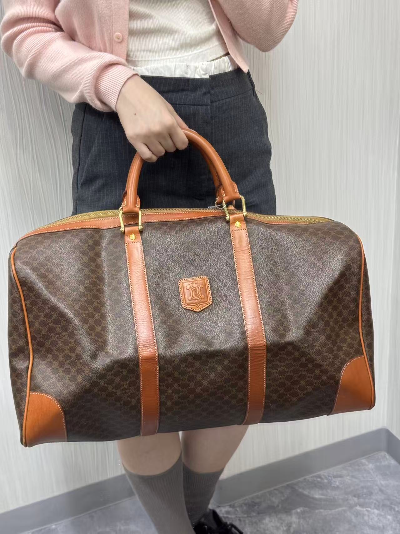 Celine Macadam Boston Travel Bag [Pre-Owned]