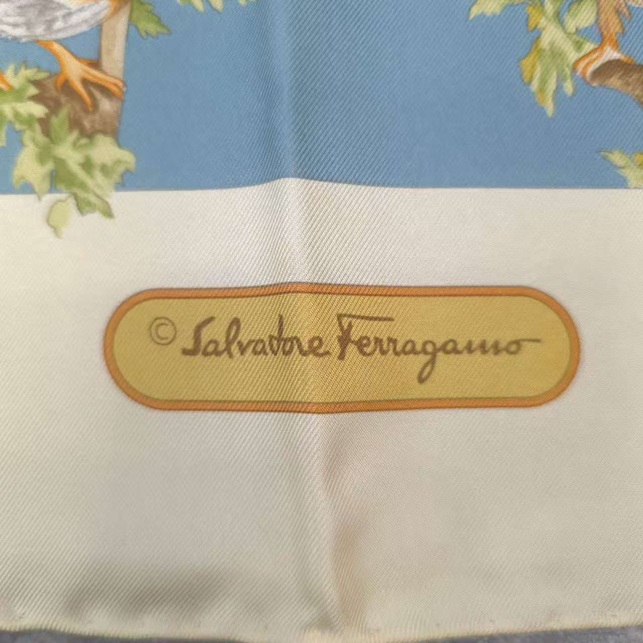 Ferragamo Rare Animal Series Silk Scarf [Pre-Owned]