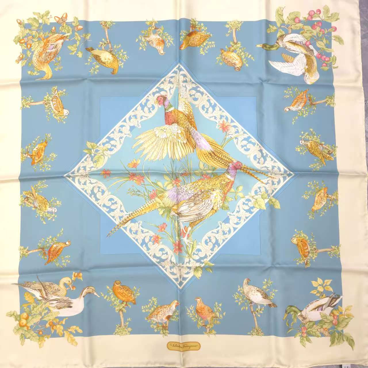 Ferragamo Rare Animal Series Silk Scarf [Pre-Owned]