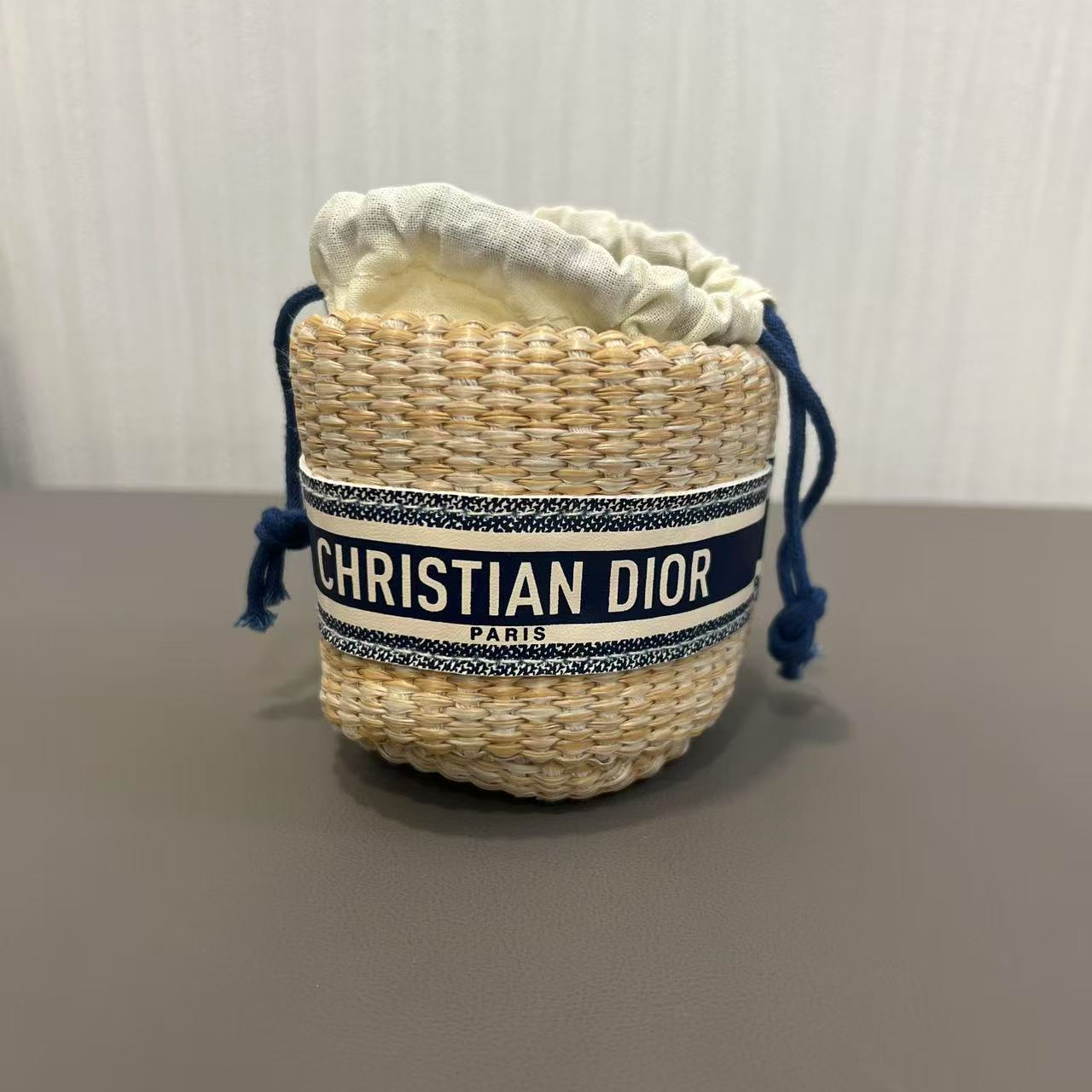 Dior Wicker Mini Bucket Bag [Pre-Owned]