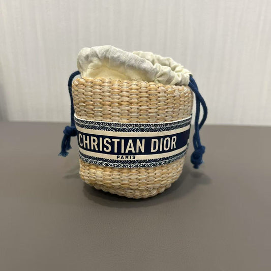 Dior Wicker Mini Bucket Bag [Pre-Owned]