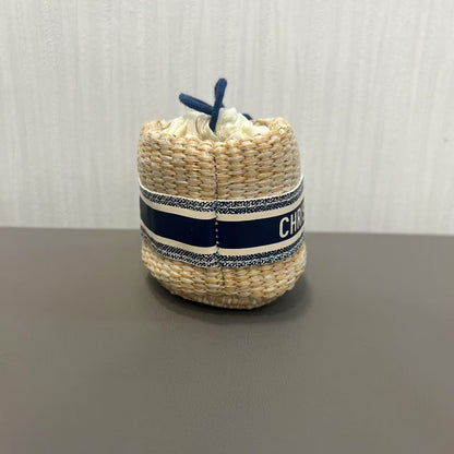 Dior Wicker Mini Bucket Bag [Pre-Owned]