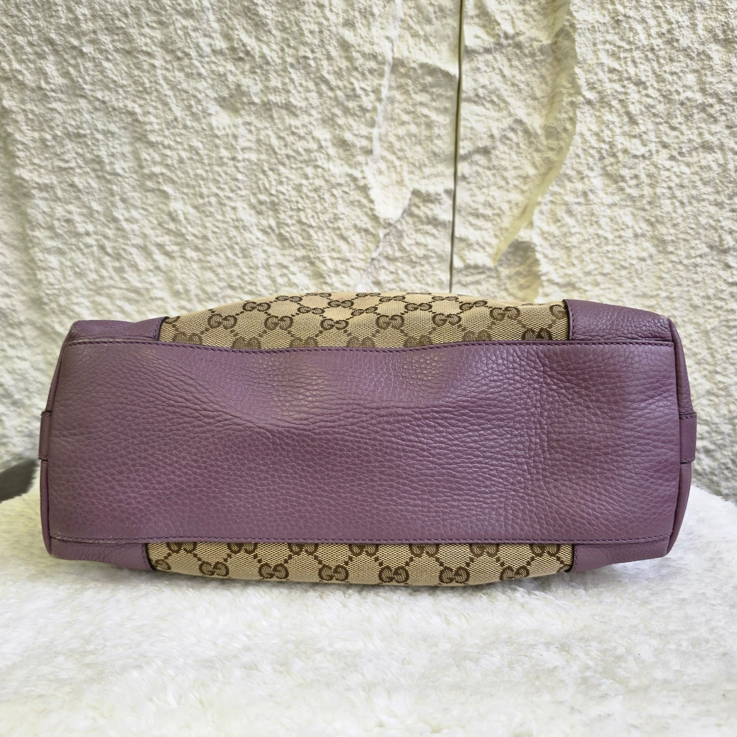 Gucci GG Supreme Canvas Leather Trim Handbag [Pre-Owned]