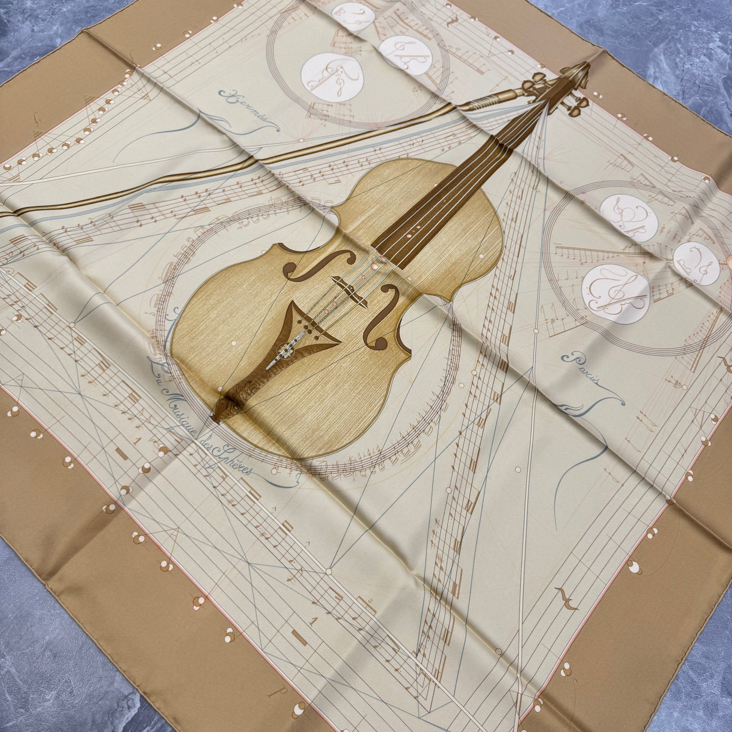エルメス 90 「La Musique des Spheres」 スカーフ【中古】