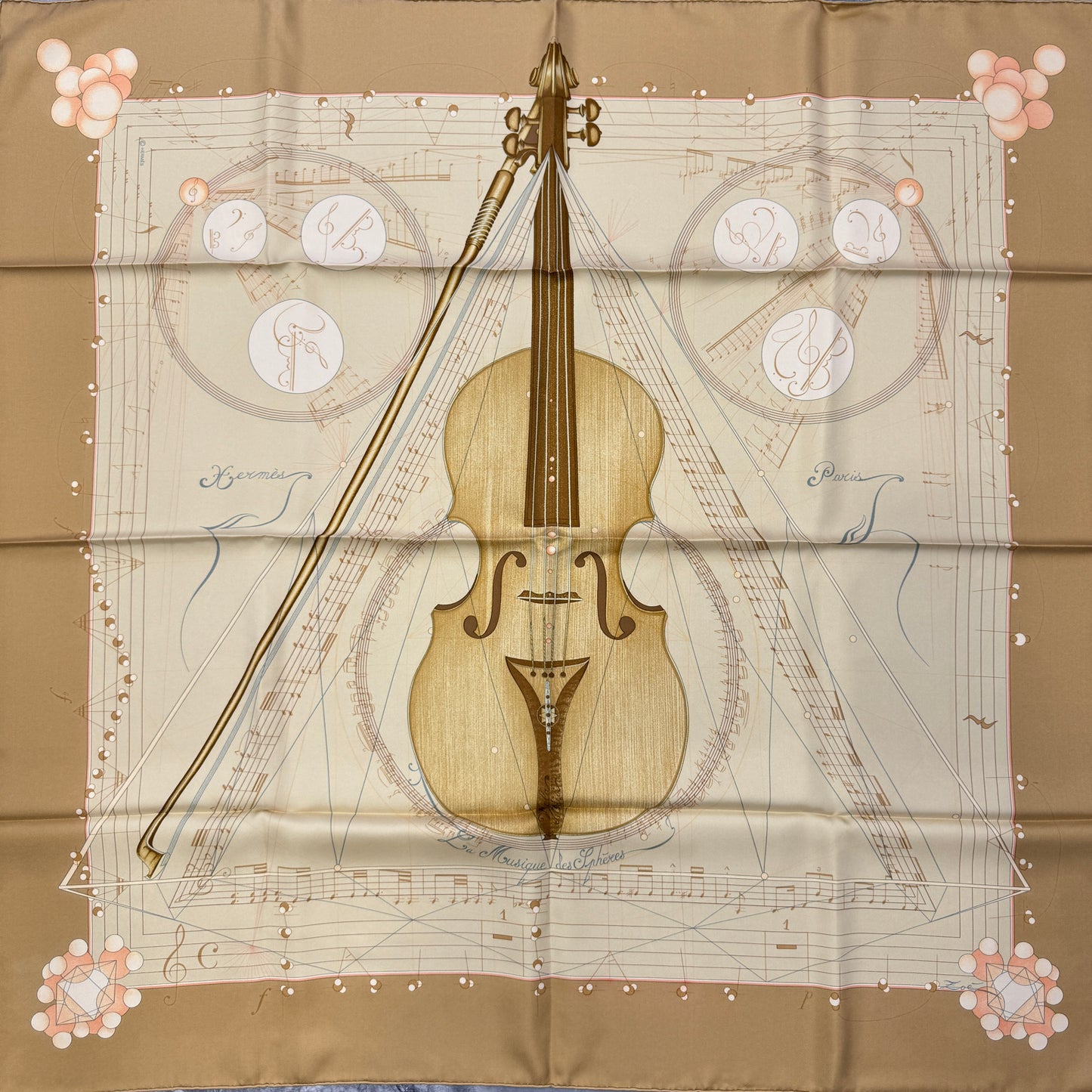 エルメス 90 「La Musique des Spheres」 スカーフ【中古】