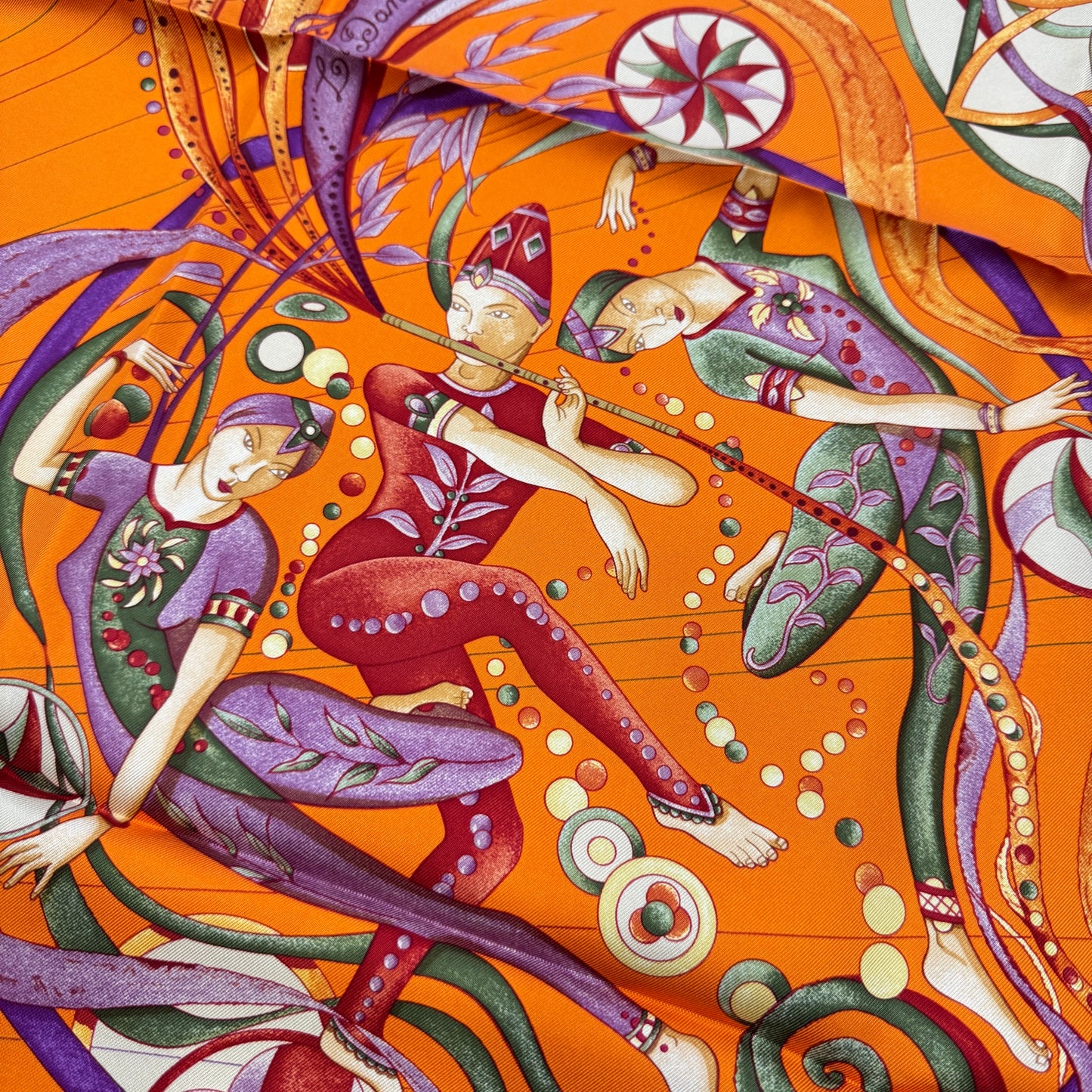 エルメス 90 「LA DANSE DU COSMOS」 スカーフ【中古】