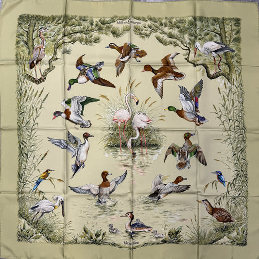 HERMÈS 90 "Halte en Camargue" Scarf [Pre-Owned]