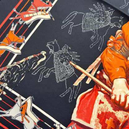 HERMÈS 45 "Chief of the Pawnee" Scarf [Pre-Owned]