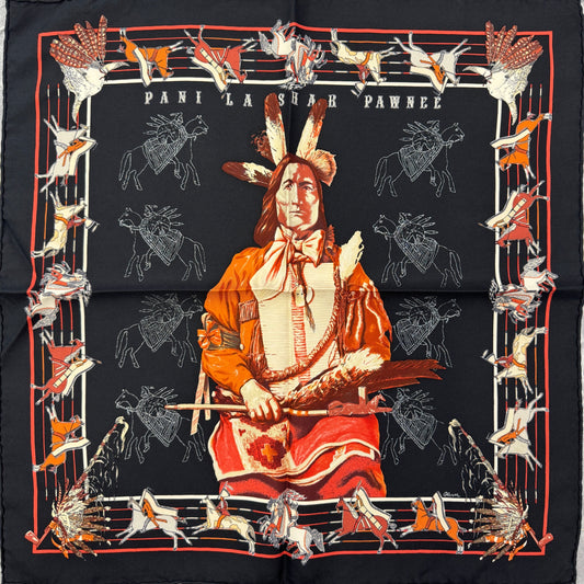 HERMÈS 45 "Chief of the Pawnee" Scarf [Pre-Owned]