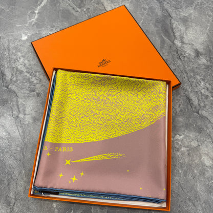 HERMES 90 "clairde lune" Scarf [Pre-Owned]