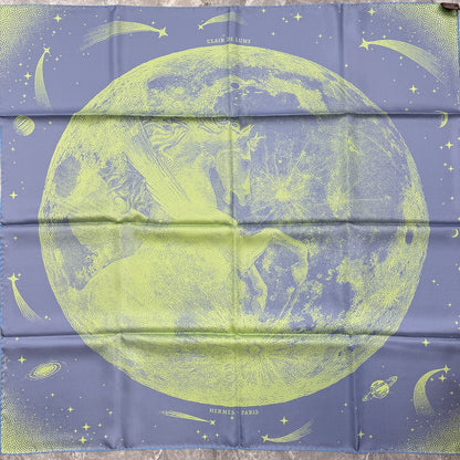 HERMES 90 "clairde lune" Scarf [Pre-Owned]