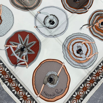 HERMÈS 90 Scarf "Belles du Mexique" [Pre-Owned]