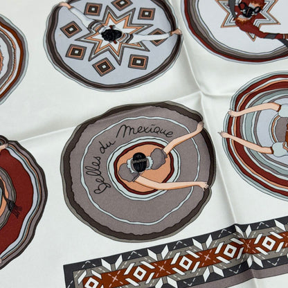 HERMÈS 90 Scarf "Belles du Mexique" [Pre-Owned]
