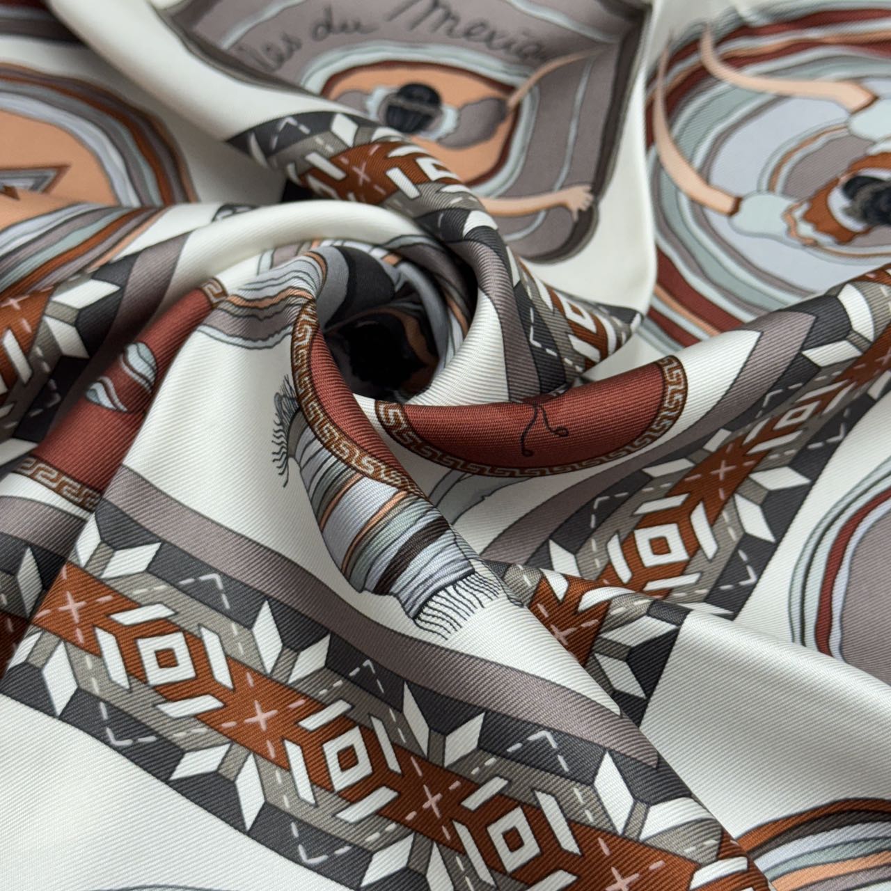 HERMÈS 90 Scarf "Belles du Mexique" [Pre-Owned]