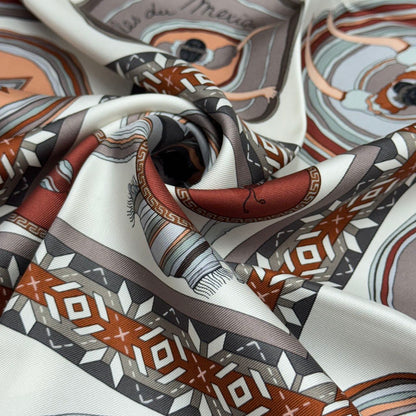 HERMÈS 90 Scarf "Belles du Mexique" [Pre-Owned]