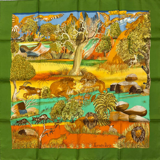 HERMÈS 90 Scarf "Nuba Mountain" [Pre-Owned]
