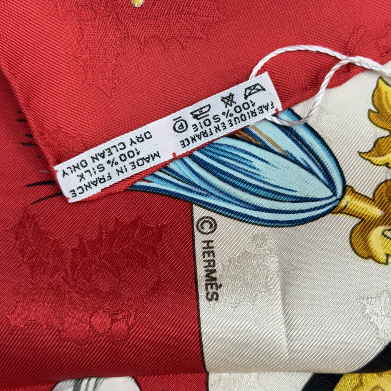 HERMÈS 90 Scarf "Plumes et grelots" [Pre-Owned]
