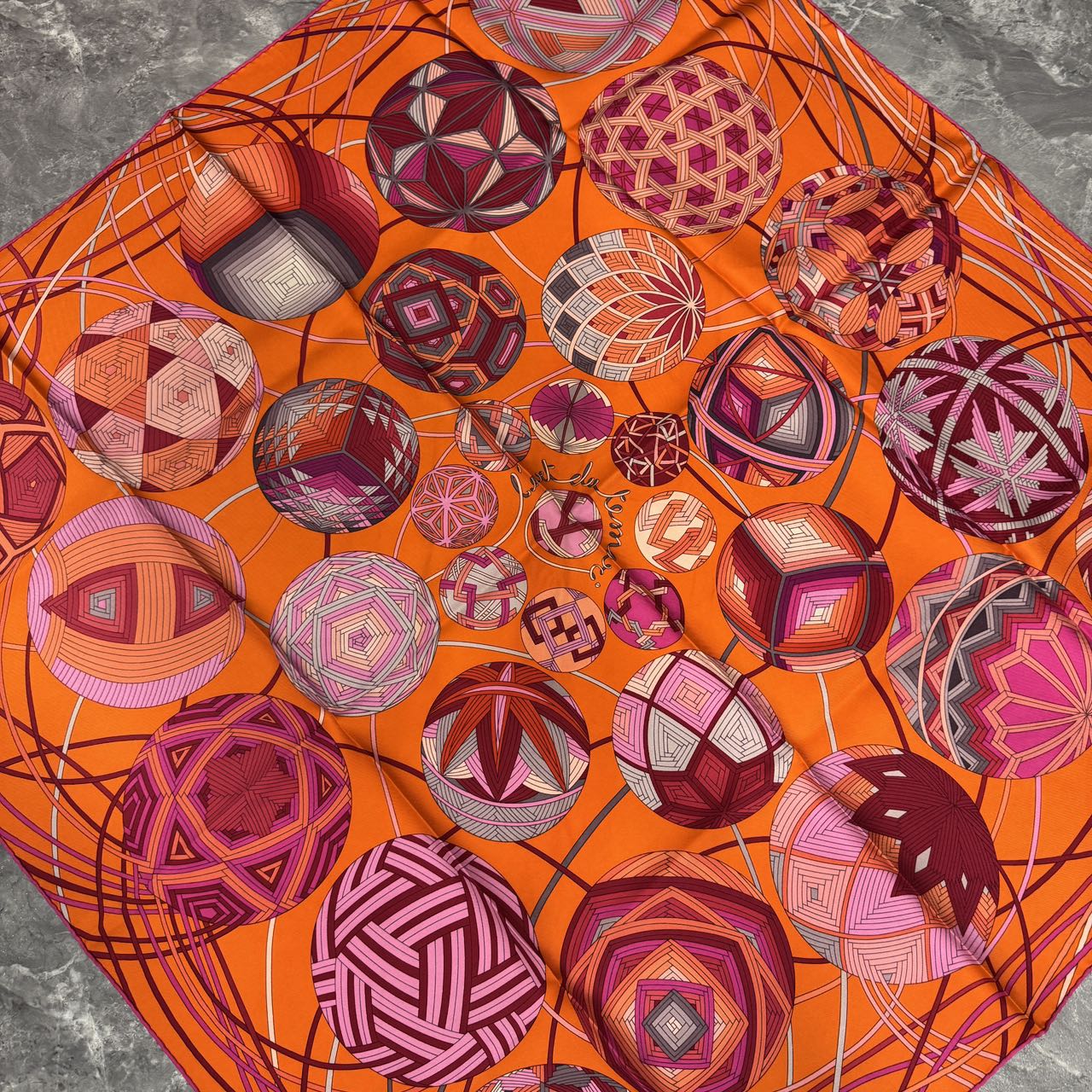 HERMÈS 90 Scarf "L'Art du Temari" [Pre-Owned]