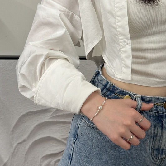 Akoya Pearl Silver Bracelet [Pre-Owned]