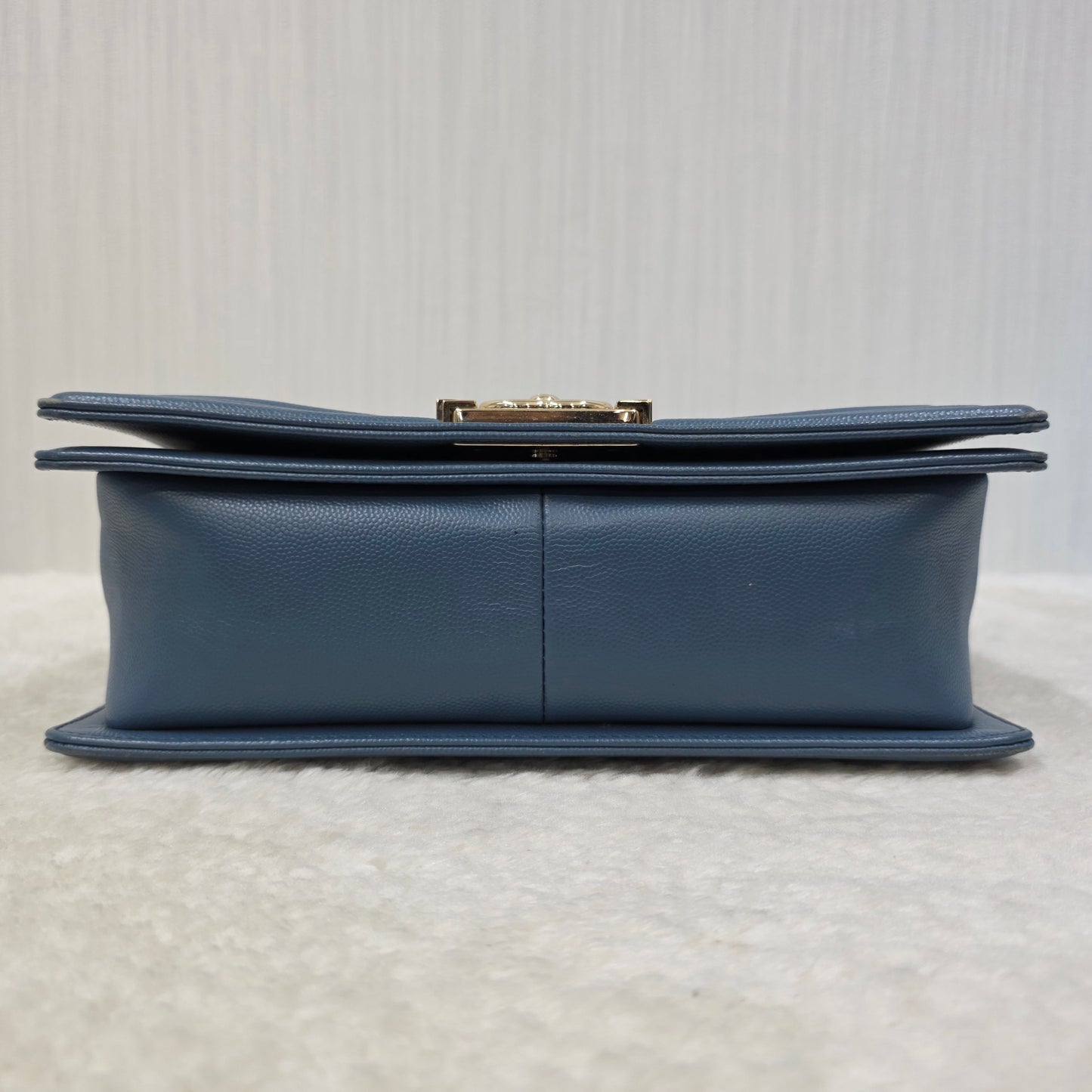 CHANEL ブルー ル・ボーイ バッグ ゴールド金具 【中古】 