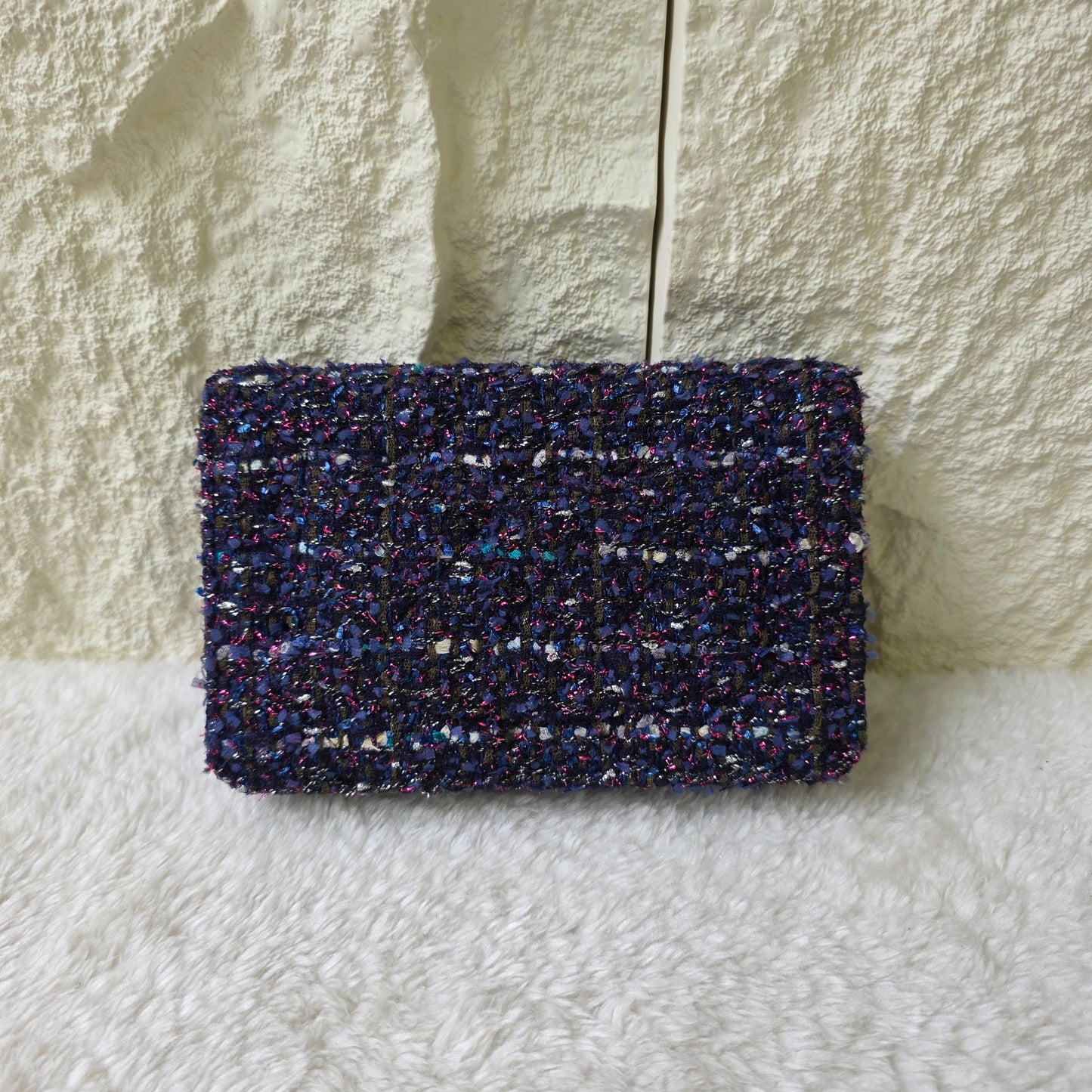 CHANEL Purple Tweed WOC Chain Bag [Pre-Owned]