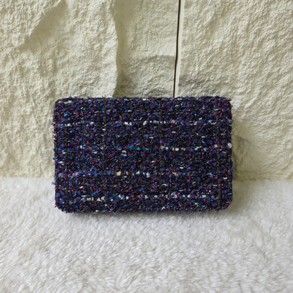 CHANEL Purple Tweed WOC Chain Bag [Pre-Owned]
