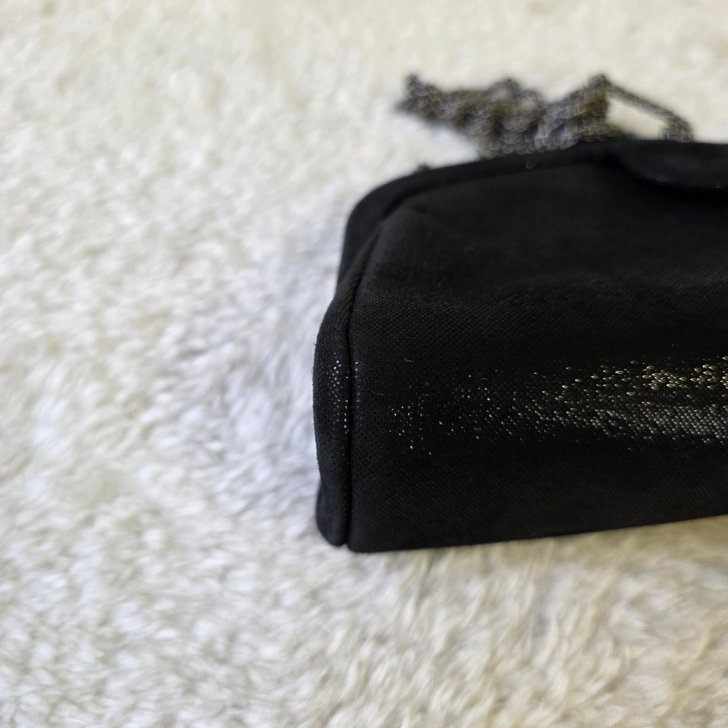 CHANEL Rabbit Fur & Crystal Evening Bag [Pre-Owned]
