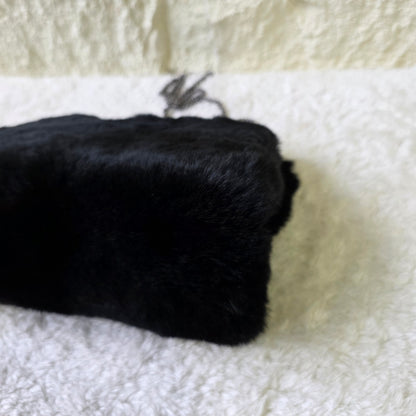CHANEL Rabbit Fur & Crystal Evening Bag [Pre-Owned]