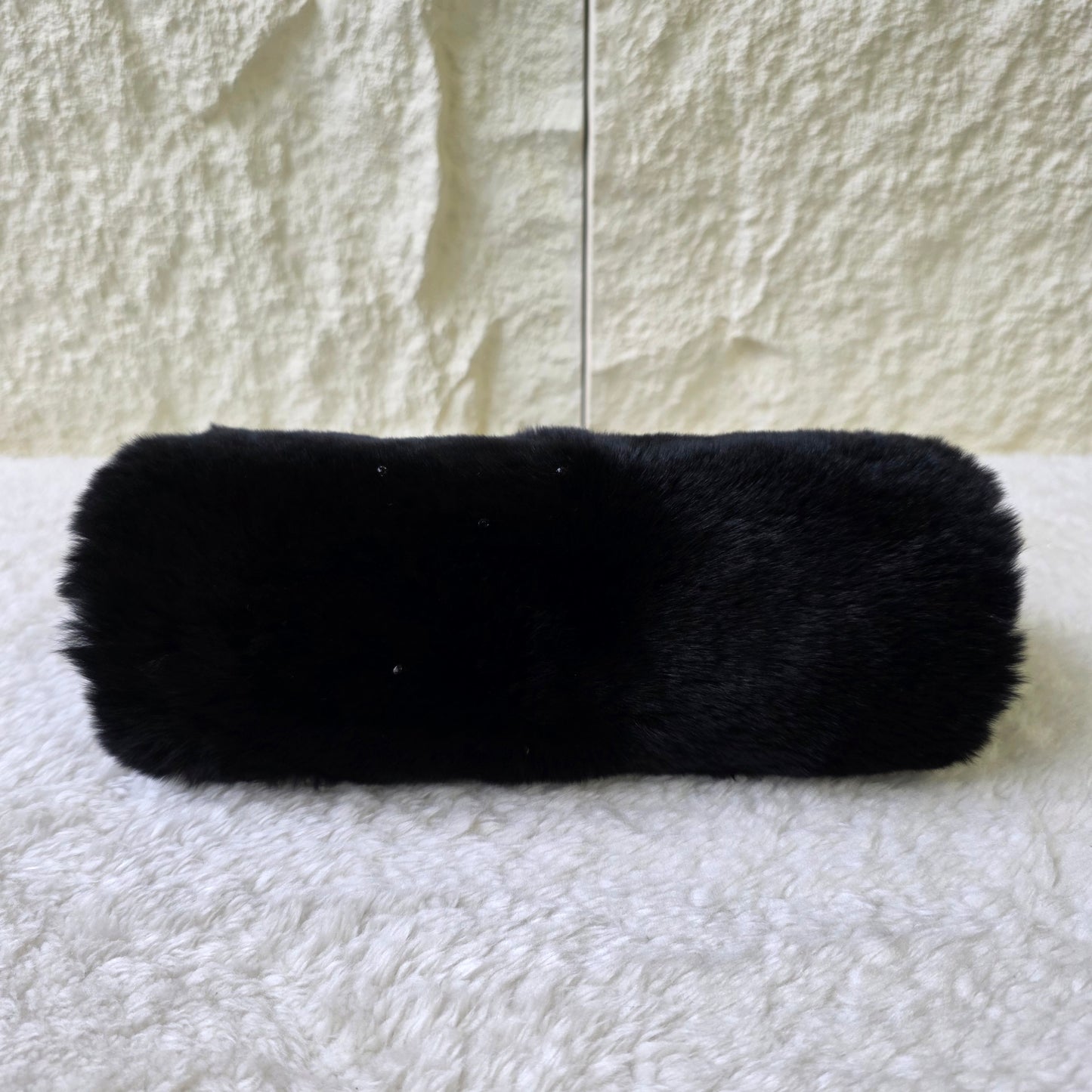 CHANEL Rabbit Fur & Crystal Evening Bag [Pre-Owned]