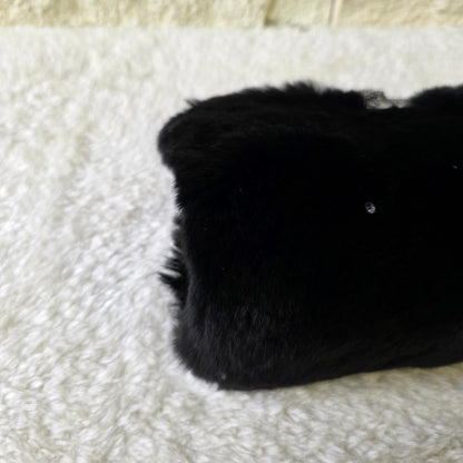 CHANEL Rabbit Fur & Crystal Evening Bag [Pre-Owned]