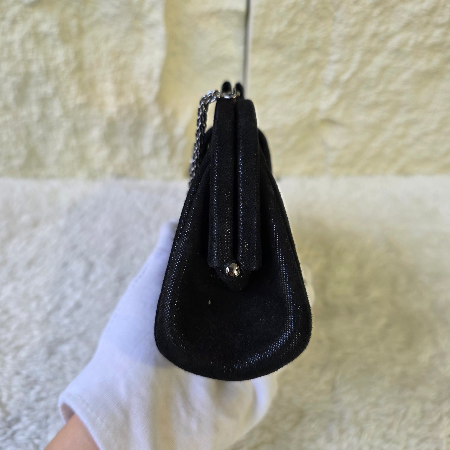 CHANEL Rabbit Fur & Crystal Evening Bag [Pre-Owned]