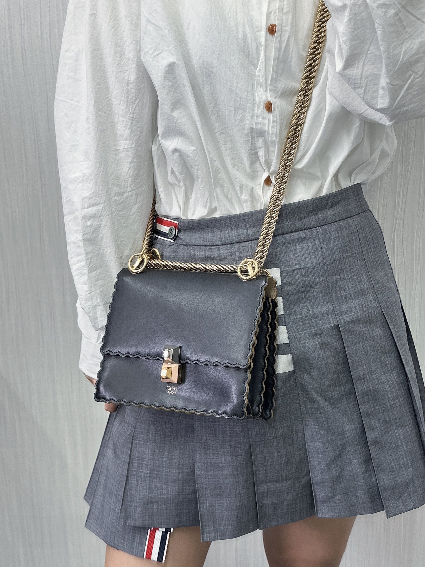 Fendi 荷叶边小方包 [二手] 