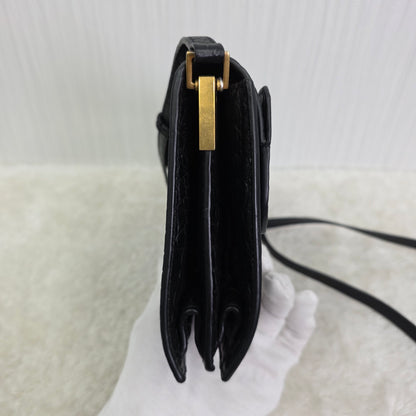 YSL Crocodile-Embossed Accordion Bag [Pre-Owned]