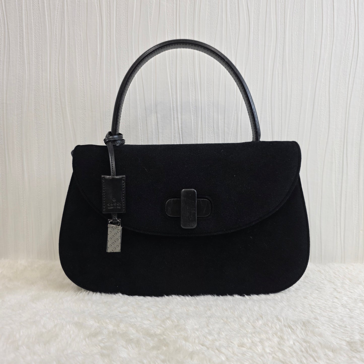 GUCCI Suede Top Handle Bag [Pre-Owned]